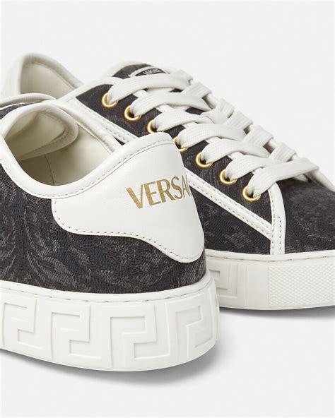 witte versace sneakers|barocco high top greca sneakers.